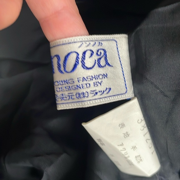 Vintage Japan black wool blend tiger print a line dress, size 2 - Picture 16 of 16